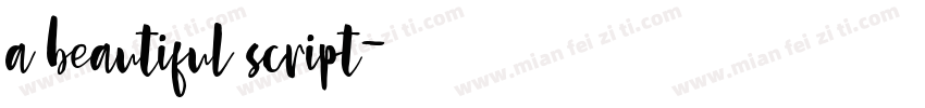 a beautiful script字体转换